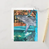 A Surreal Whale at the Bar Postcard