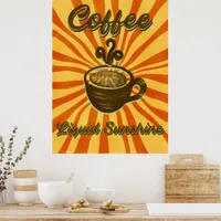 Retro Coffee Liquid Sunshine-Vintage Coffee Poster