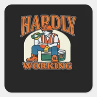 Bone Hands Heart Lesbian Goth Minimal Design Square Sticker