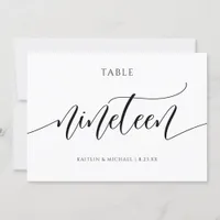 Modern Wedding Table Numbers Calligraphy - 19