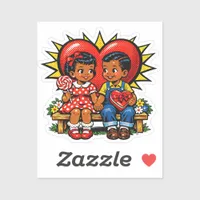 Valentine's Day | Retro Pop Art Vintage Sticker