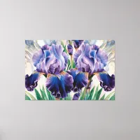 *~* IRIS Irises Vintage Floral TV2  Canvas Print