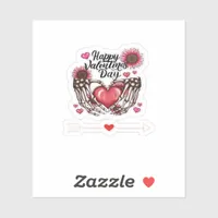 Skeleton Hands Valentines Day Classic Sticker