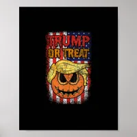 Trumpkin Or Treat Funny Halloween Trumpkin Poster