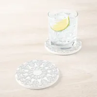 White Snowflake Drink Coaster