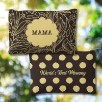 Simple Floral Pattern Personalized Cosmetic Bag