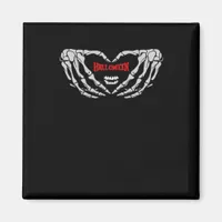 Skeleton Hands Folded In A Heart Funny Halloween Magnet