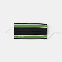 [Match Your Uniform] Black Green Stripe - Original Adult Cloth Face Mask