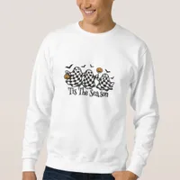 Retro Tis The Season Checkered Halloween Sweatshirt