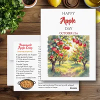 Happy Apple Day | October 21st Postcard