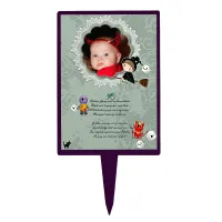 Photo Frame with Witch, Monsters, Ghost, Cat Top Cake Topper