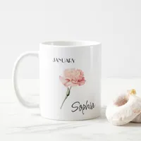 January Flower Personalized Coffee Mug