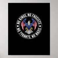 No Kings In America No Fascists We The People Poli Poster