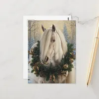 Beautiful Palomino Horse Christmas Postcard