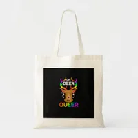 Oh Deer Queer Funny LGBTQ Pride Awareness Tote Bag