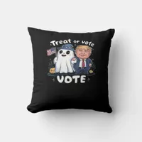 Treat Or Vote, Spooky Trumpkin, Halloween Graphic, Throw Pillow