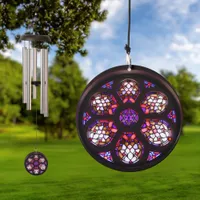 Iglesia del Valle Rosary Window Wind Chime