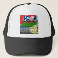 Tennessee Map, Flag, State Seal and Pictures Trucker Hat