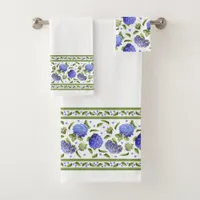 Blue Hydrangeas Bath Towel Set