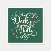 deck the halls holiday lights Christmas Napkins