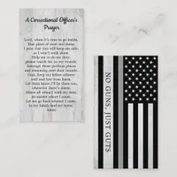 Correctional Officer Prayer Prison Guard Jailer Business Card