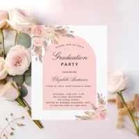Budget Graduation party pampas blush rose