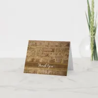 Industrial Chic Bricks Thank You Card