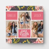 Best Friends Forever Floral Photo Collage BFF Plaque