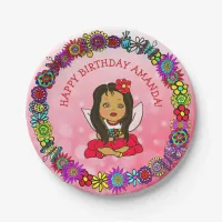 Personalized Happy Birthday Unicorn and Fairy Paper Plates