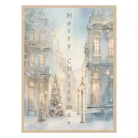 Vintage Winter Merry Christmas Monogram | small  Tablecloth