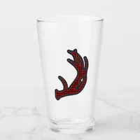 Buffalo Plaid Deer Antlers Scrapbook Motif Glass
