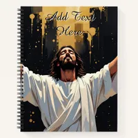 Jesus Christ Our Savior | Black and Gold Notebook