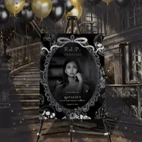 Bow Skull RIP 20s 30th Birthday Party Youth Photo Foam Board