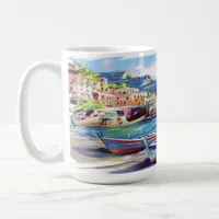 Amalfi Coast Italy Watercolor Sketch  | Coffee Mug