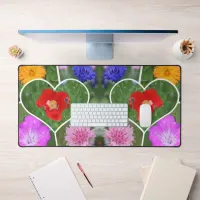 My Heart is Filled with Flowers Photo Collage Desk Mat