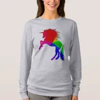 Proud Unicorn of Colorful Stain Glass Design, ZKOA T-Shirt