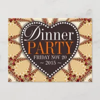 Organic Decor Dinner Party Invite Post Cards