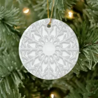 White Snowflake Will You Be My Bridesmaid Ceramic Ornament