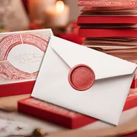 Elegant Holiday Wax Seal Wax Seal Sticker