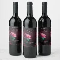 Floral Lotus Wedding Suite | Starry Night Romance Wine Label