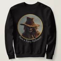 Halloween Theme - Scary Smile Straw Scarecrow Sweatshirt