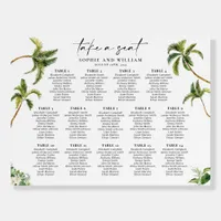 14 Table Seating Chart, Tropical Seating Chart Foam Board