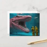 Scary Pink Undersea Monster Postcard