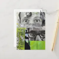 The Doctors Eyes Mixed Media Collage Postcard