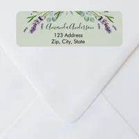 Lavender eucalyptus greenery sage return address label