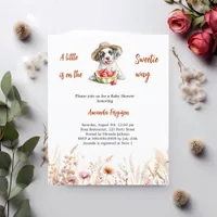 A little Sweetie puppy dog Baby Shower invitation