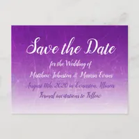 Purple GradientPersonalized Save the Date Postcard