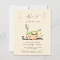 Budget Two Little Sprouts Twins Beige Baby Shower 