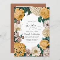 Buttercream, Soft Marigold & Blush Taupe Wedding Invitation