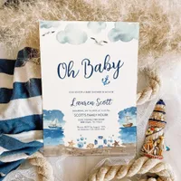  Oh Baby Nautical Baby Shower Invitation